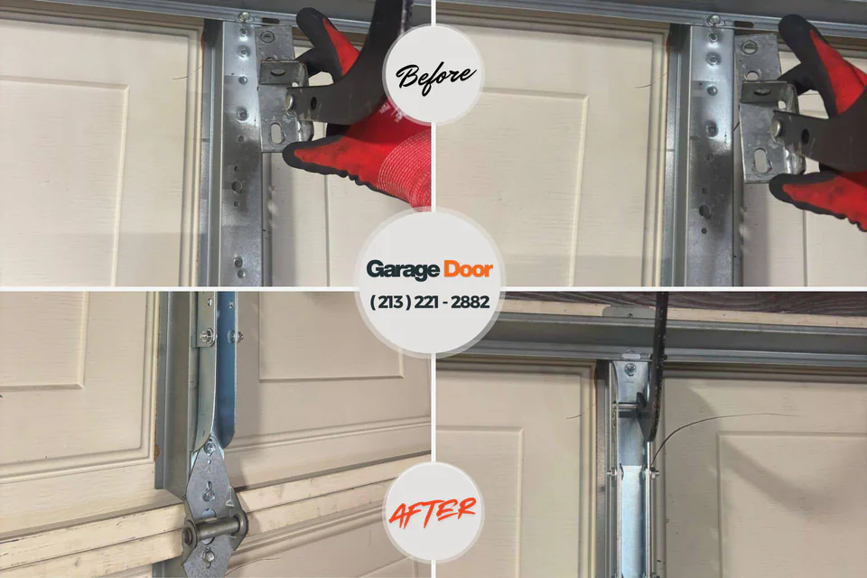 Before and after: garage door repair Jamestown, KY
